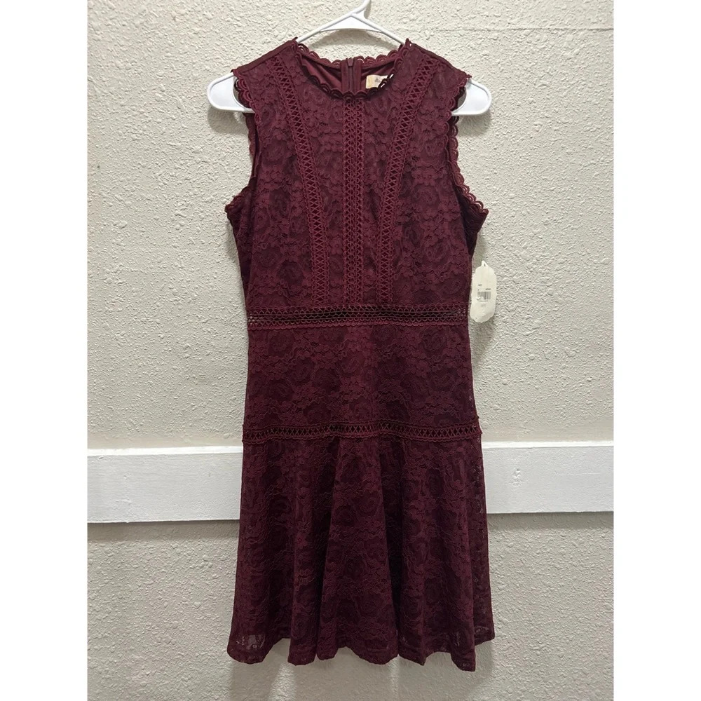 Altar'd State Burgundy/Wine Lace Dress NWT Medium